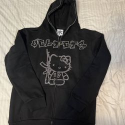 Large Hello Kitty Rhinestone zip up