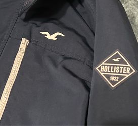 Hollister All-Weather Hooded Jacket – Navy Blue –