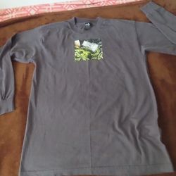 VTG Levi's SilverTab Gray Moon Space Satellite Graphic Long Sleeve Shirt L Skate