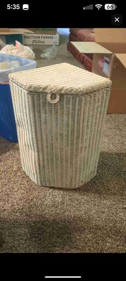 Vintage Lloyd Loom Laundry Basket