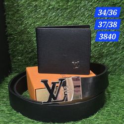 designer belt and wallet set 