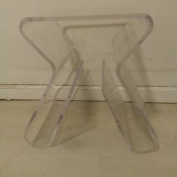 2005 KARIM RASHID MAGINO LUCITE STOOL & MAGAZINE  HOLDER 