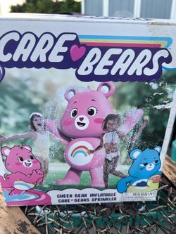 Care. Bear water. Splash.
