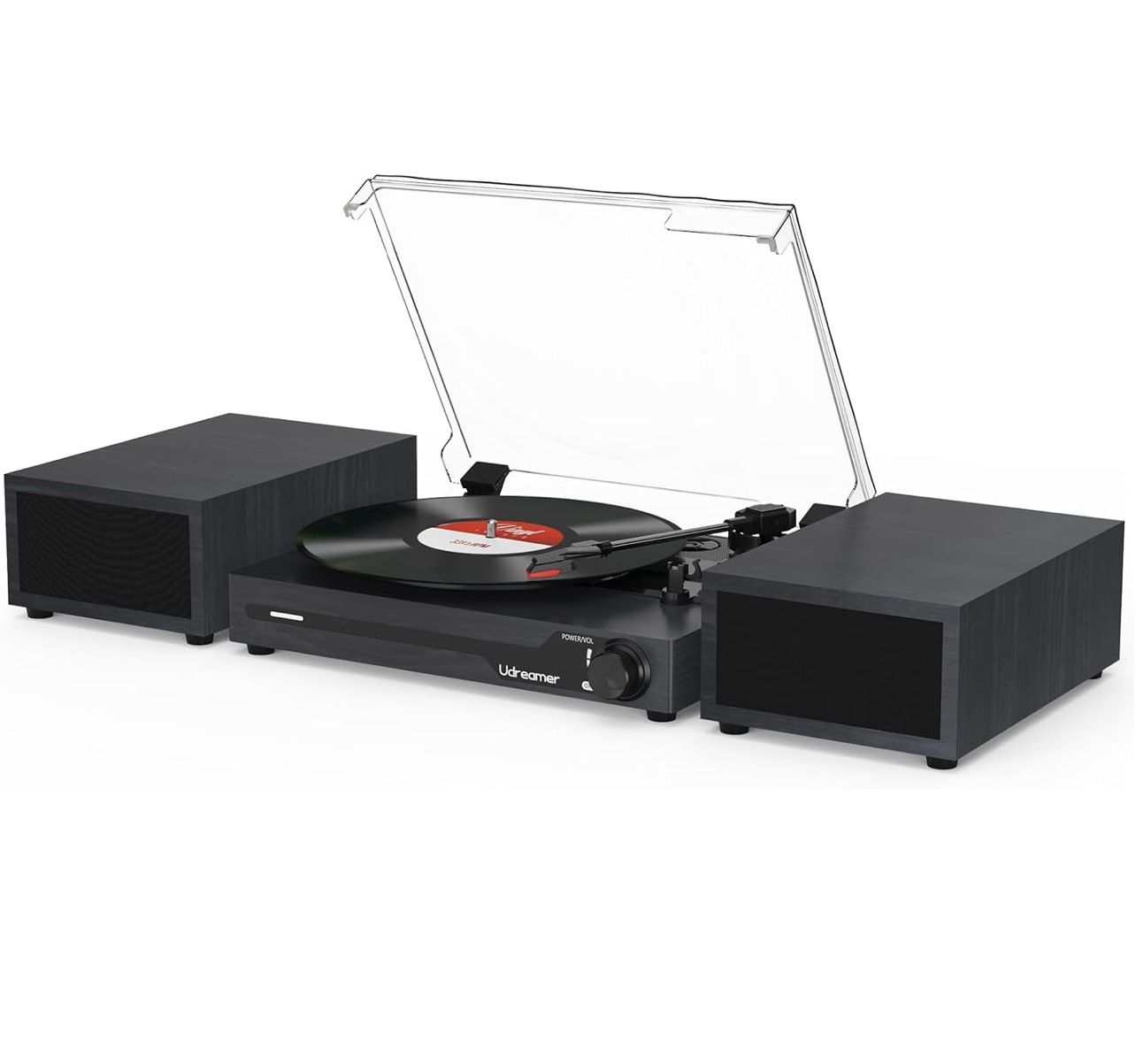 Vinyl Record Player with Speakers,