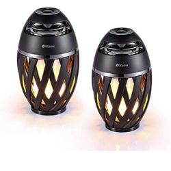Led Flame Speaker, Torch Atmosphere Bluetooth Speakers&Outdoor Portable Stereo Speaker with HD Audio and Enhanced Bass,LED flickers Warm Yellow Lights