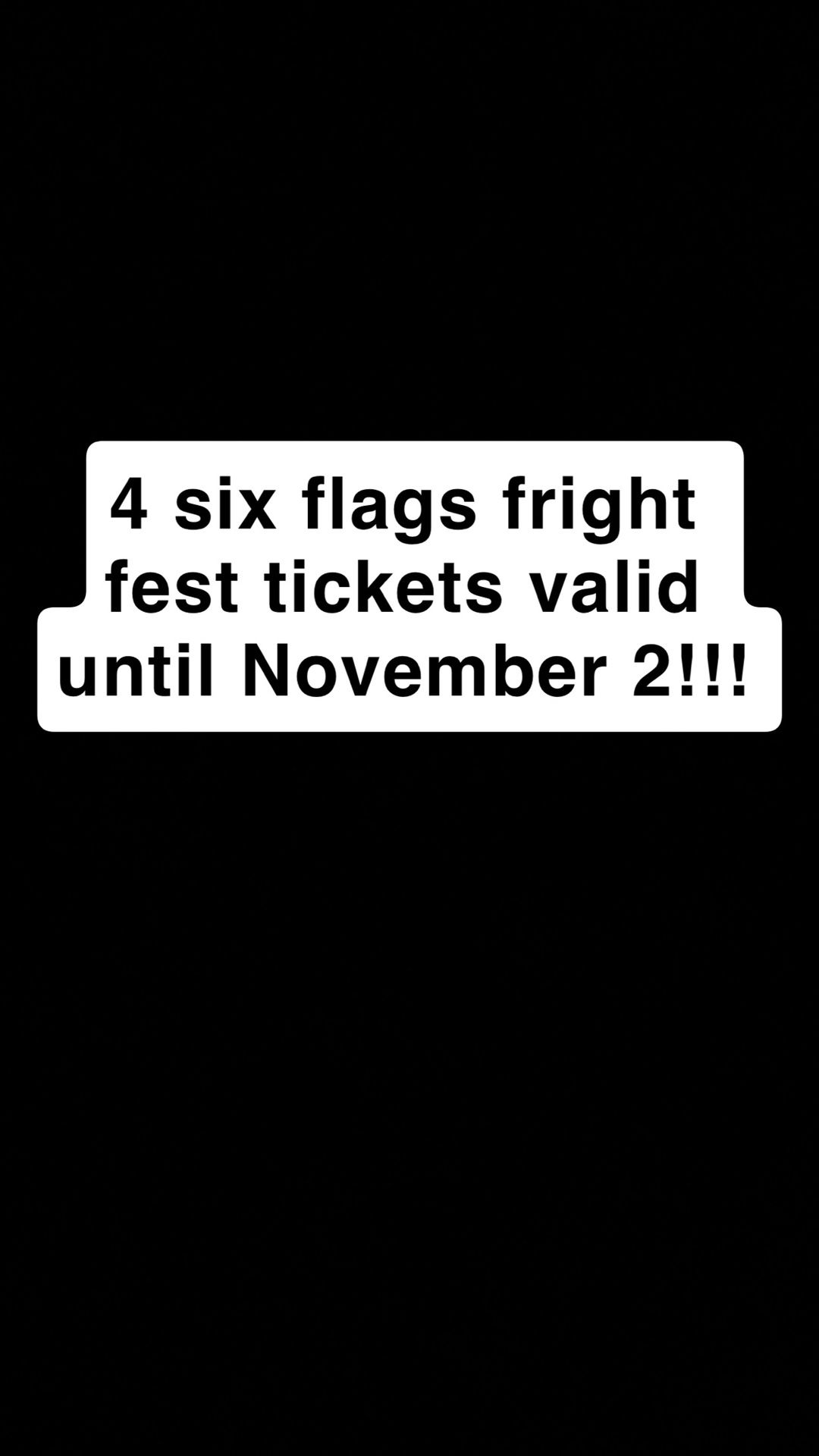 Six Flags Fright Fest Tickets