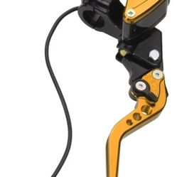 LKV Motorcycle Brake  Pump Lever with Dual Hydraulic Master Cylinder Reservoir Set 7/8" 22mm Piston Universal CNC Compatible with Honda Yamaha K