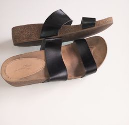 Universal Thread Women's Faux Leather Sandals Black Size 8.5 Thumbnail