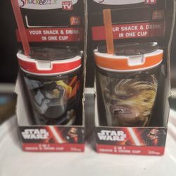 New Snackeez As Seen On TV Star Wars Snack And Drink Cups NIB . I HAVE 5 OF EACH @$15.99 EACH