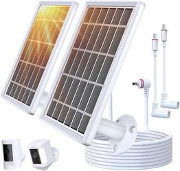 Solar Panel Charger for Ring Camera, Camcorder Solar Charger Compatible with Ring Stick Up Cam, Stick Up Cam Pro Battery, Spotlight Camera Plus Batter