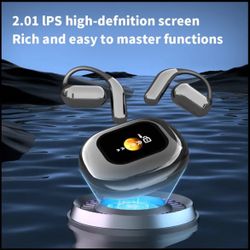 Call Noise Reduction Listen Touch Screen Control Earbuds, Wireless Headphones Bone Conduction Earphones, Headphones Dual Mic Call Earbud In