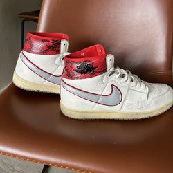 Nike Air Jordan 1 Mid - Red Snakeskin Collar