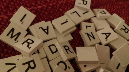 New 100 white Scrabble tiles