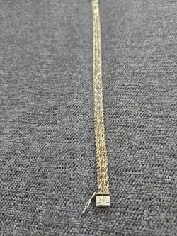 14k Yellow Gold Woven Mesh Link