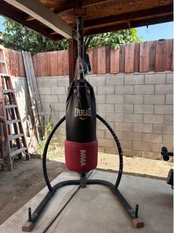 Boxing bag and stand good condition