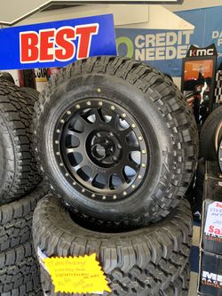 LT 265 7017 Falken MT 01 &17 x 8 1/2 method 305 black 6on 5 1/2 zero offset