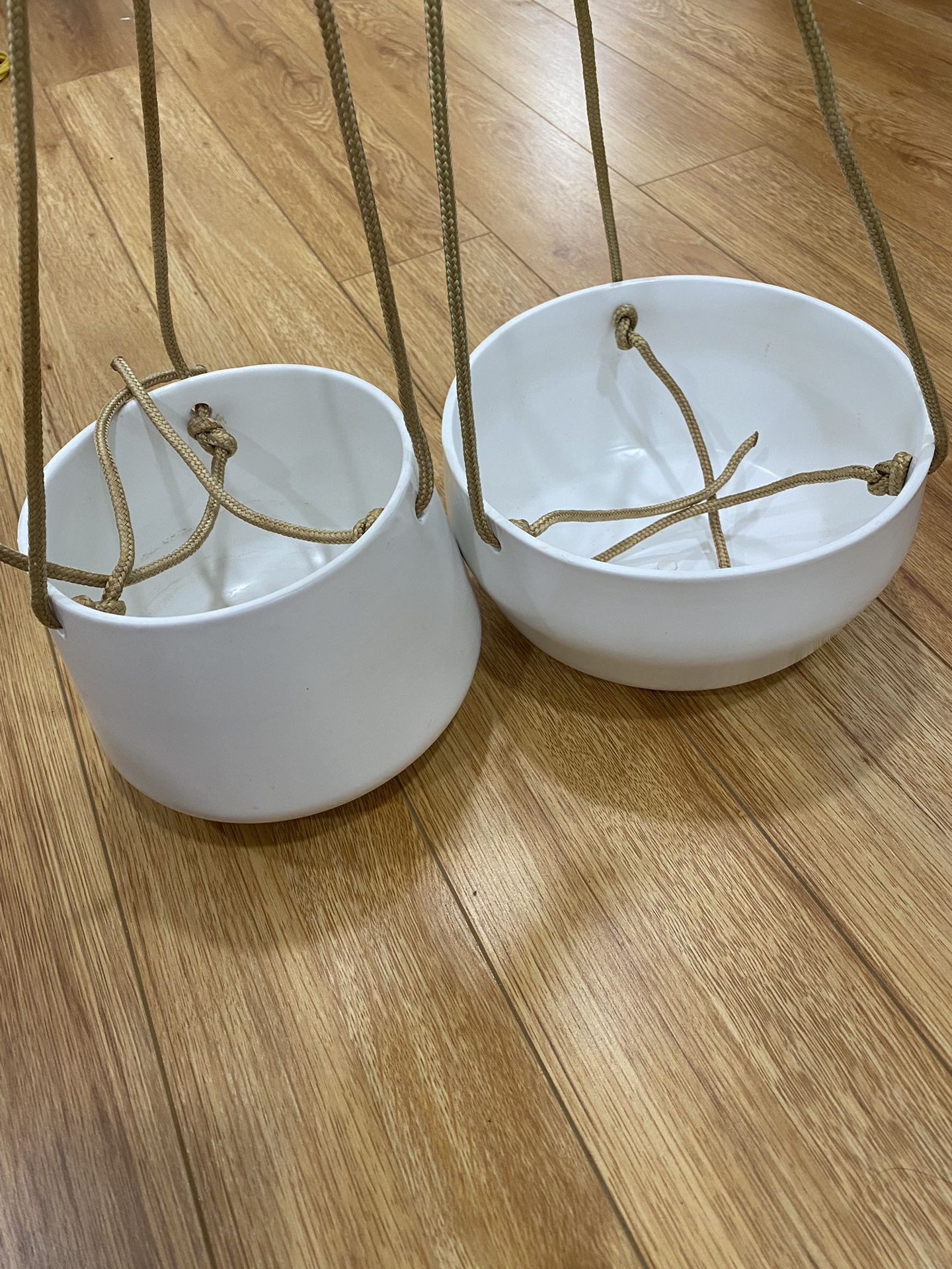 2 Ceramic Hanging Pots