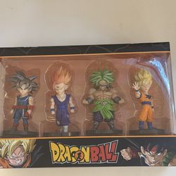 Dragon Ball Z figure set (4 characters), brand new and sealed in the display box. 