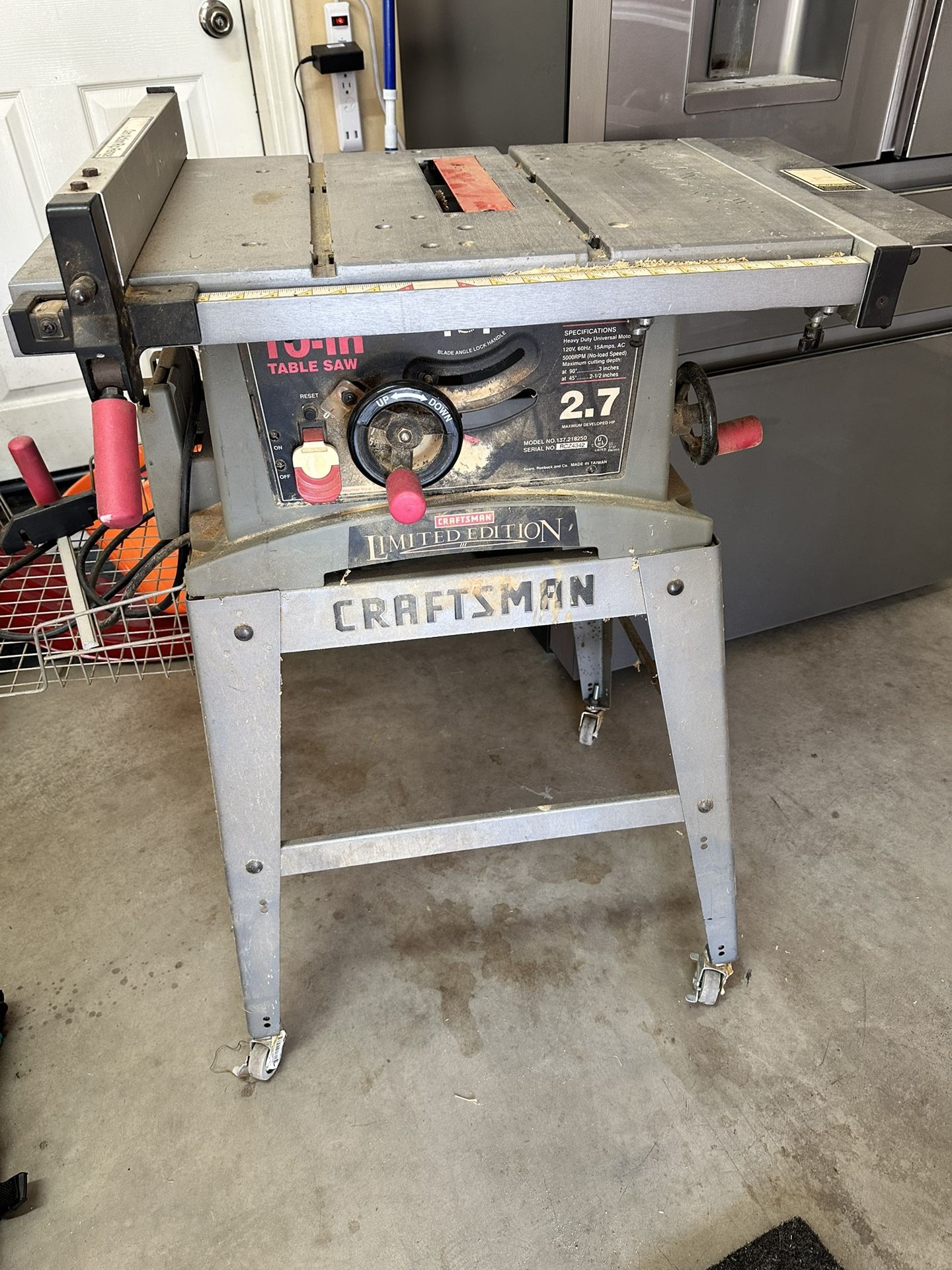 Craftsman 10” Table Saw