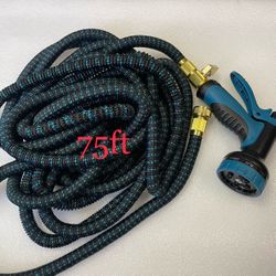 75ft Expandable Garden Hose with 10 Function Sprays, Extra Strength Fabric