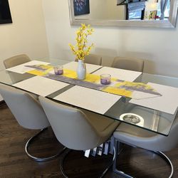 Selling Dining Table With Six Chairs Coffee Table And Table And Lamp Set