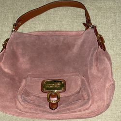 Michael Kors Brown Suede Hobo Bag Purse Used Great Condition