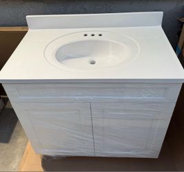 36”solid wood bathroom vanity
