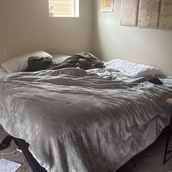 California king bed Frame and mattress