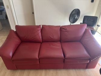 Red Sofa With Pullout Bed