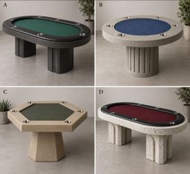 Custom precast gaming tables