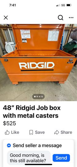 60” Rigid Gang Box With Locks , Steel Caster Wheels And Keys 