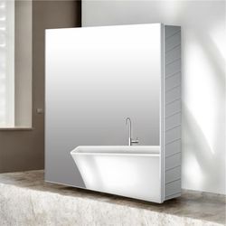 24x26 Aluminum Medicine Cabinet Mirror – Recessed/Surface, Soft-Close, Adjustable Shelves