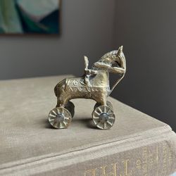 Small Vintage Tibetan Brass Horse ( firm on price )