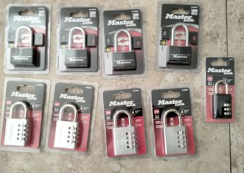 9 Master Locks Padlock