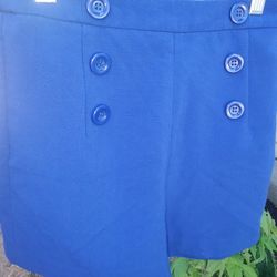 Forever 21 Blue Sailor High Waist Shorts 