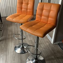 Orange Bar Stools