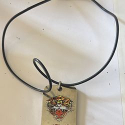Ed Hardy Vintage Silver Necklace For Teen 