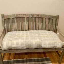 Weathered Bench Used For Indoors