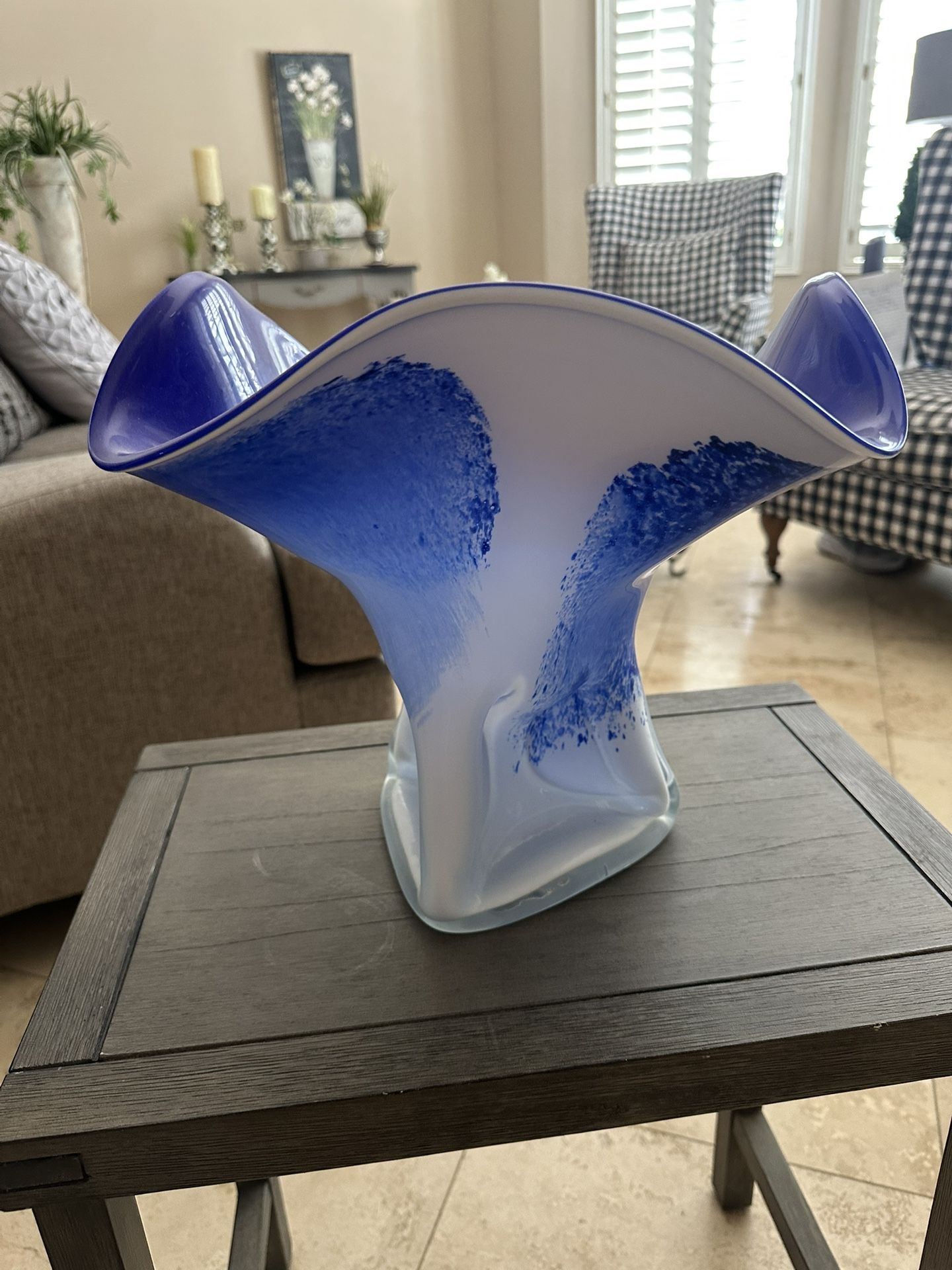 Makora Krosno  Hand Blown Glass Vase 
