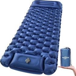 Ultralight Inflatable Sleeping Pad for Camping, Built-in Pump-Airpad, Carry Bag