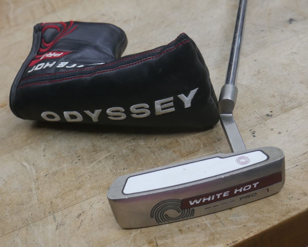 ODYSSEY WHITE HOT PRO 1 PUTTER GOLF CLUB PRE OWNED WITH HEAD COVER RIGHT HANDED