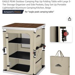 EAGLE PEAK Outdoor Camping Pop Up Folding Table