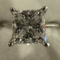 2 Carat Princess Cut Diamond Ring 14k