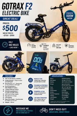 Gotrax F2 Folding Electric Bike