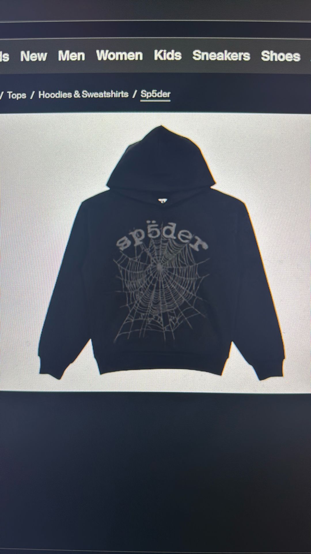 phantom web hoodie black