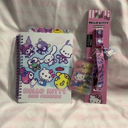 Hello Kitty Notebook And Lanyard