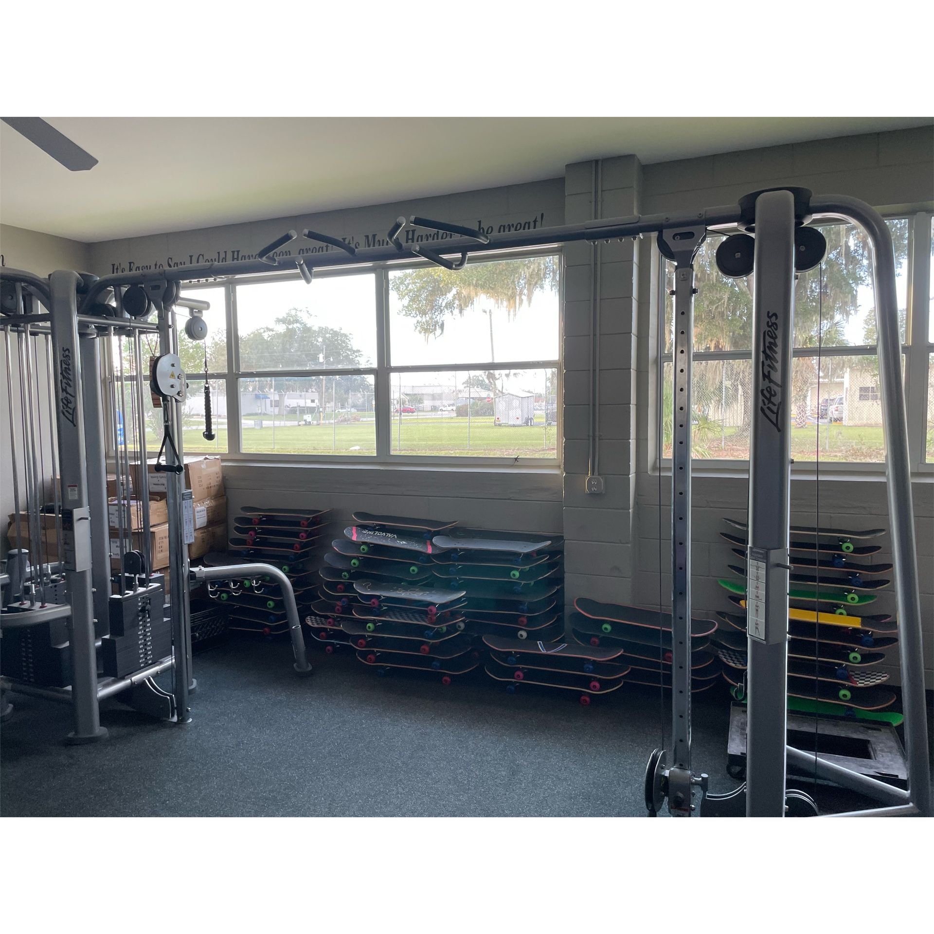 Near New Life Fitness Signature Series MJ5 Multi Jungle Gym / Crossover- Lat Pull, Low Row, Standing Tricep- Cybex, Nautilus, Flex, Hammer Strength