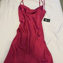 red slip dress, size M