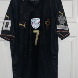 Ronaldo CR7 Portugal 2026 World Cup Black Out Professional Onfield Vapor Jersey with patches adult mens XL New with tags 