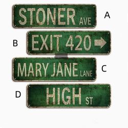 Exit 420 Wall Decoration Street Sign 